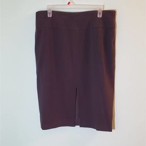 Giorgio Armani 90s Sophisticated Taupe Gray Wool A-Line Skirt 50IT / US Size 16